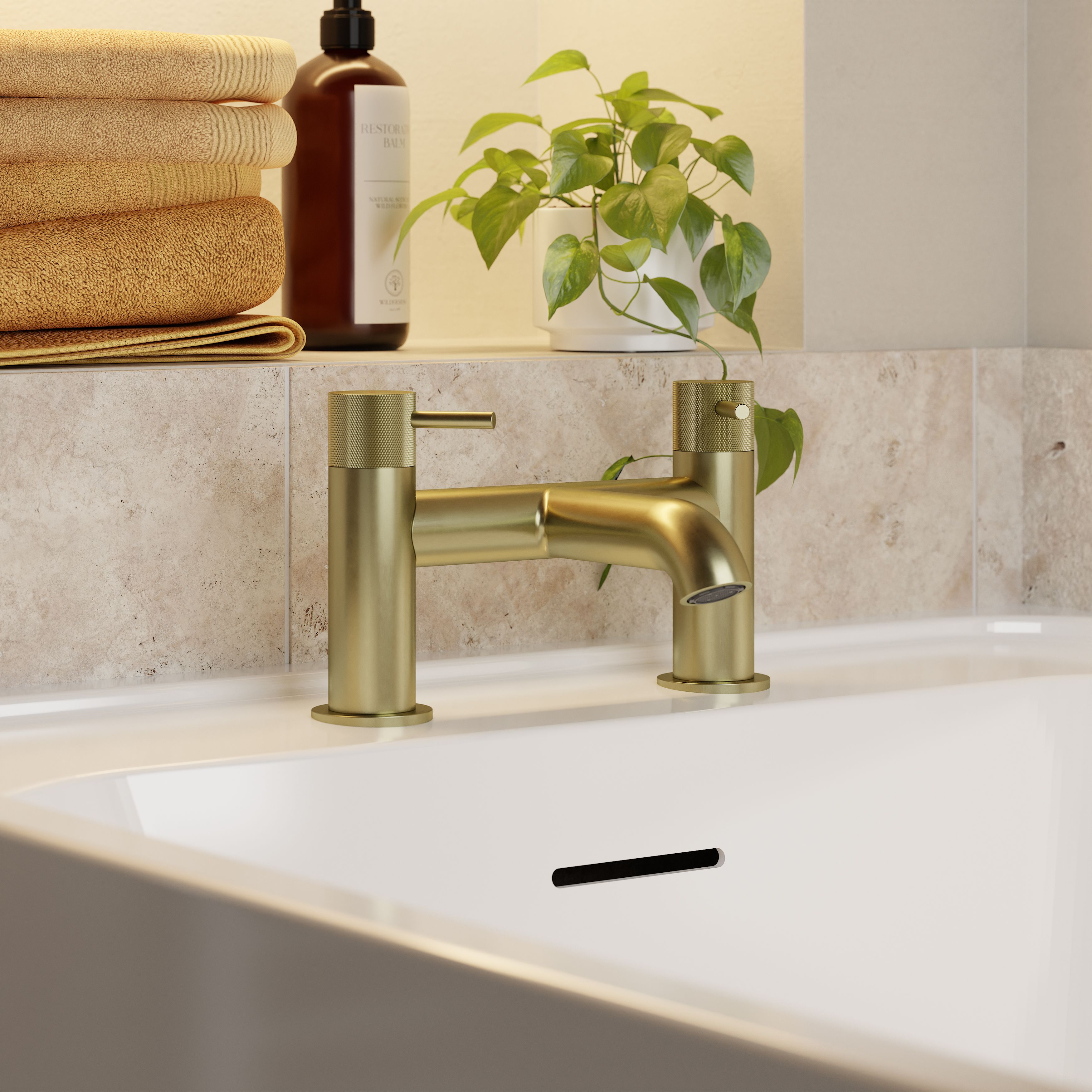 Wye Bathroom Basin Taps Chrome 1 Pair - 6