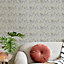 GoodHome Owletts Grey & sage Floral Metallic effect Textured Wallpaper