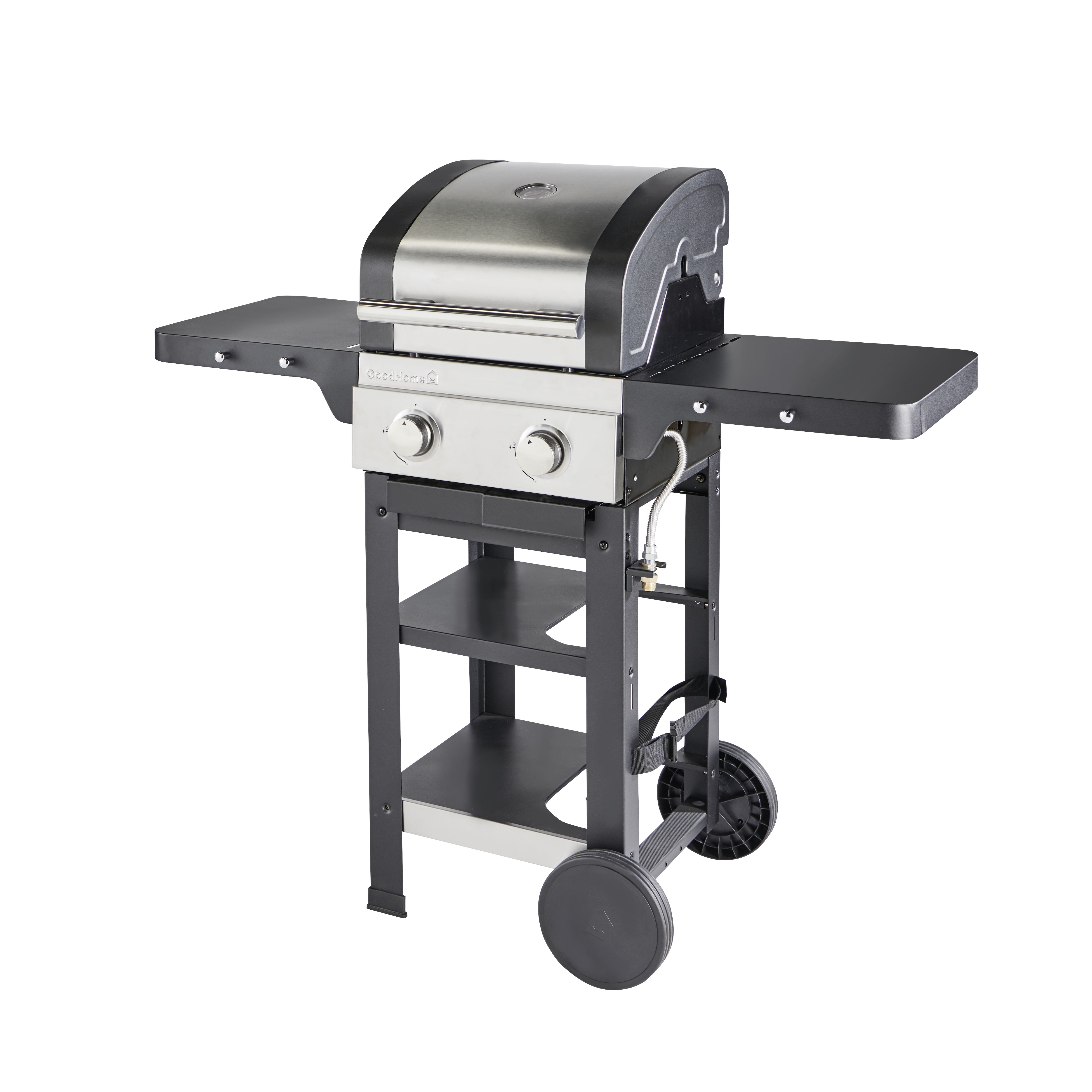 GoodHome Owsley 2.0 Black 2 Burner Gas Barbecue | DIY At B&Q