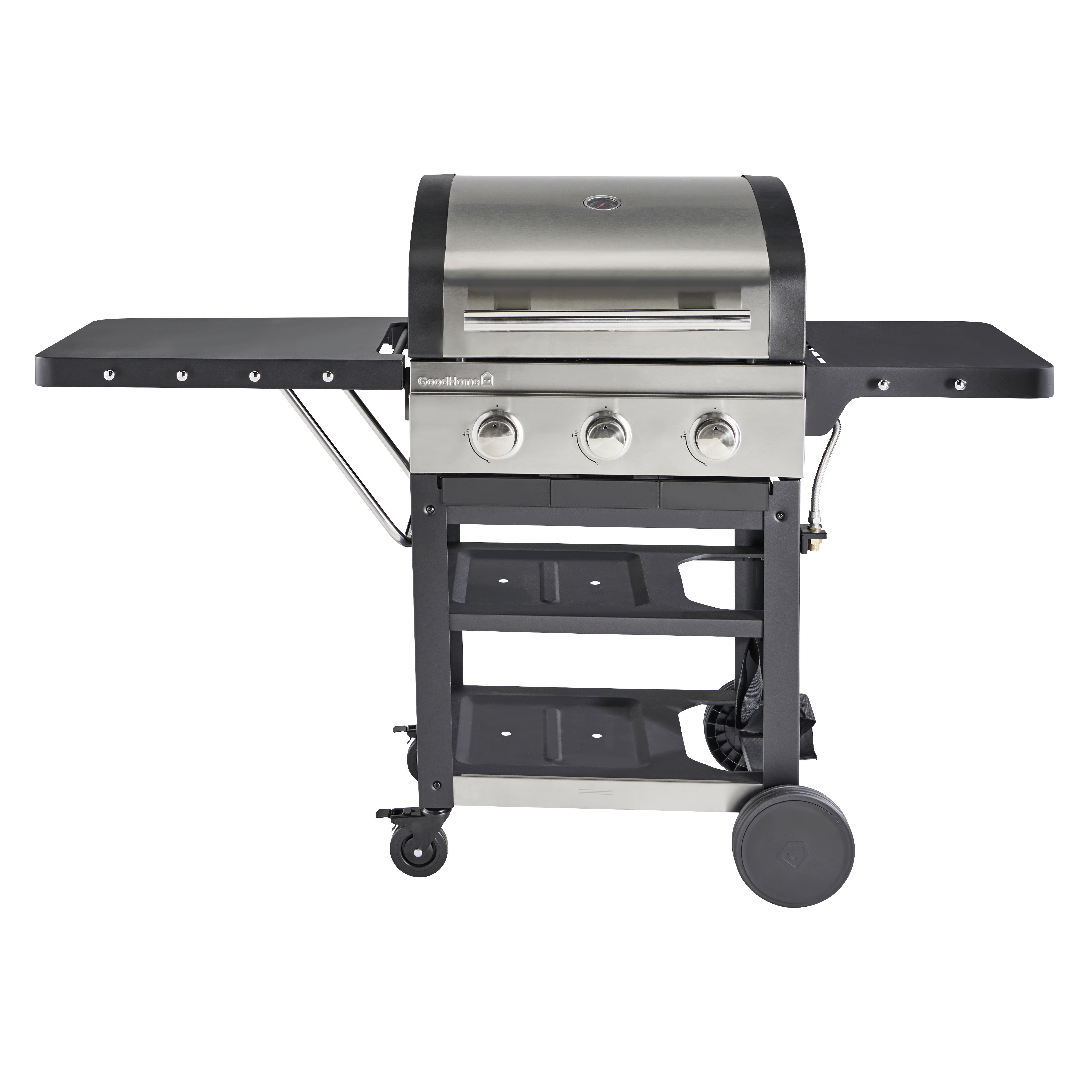 GoodHome Owsley 3.0 Black 3 Burner Gas Barbecue | DIY At B&Q