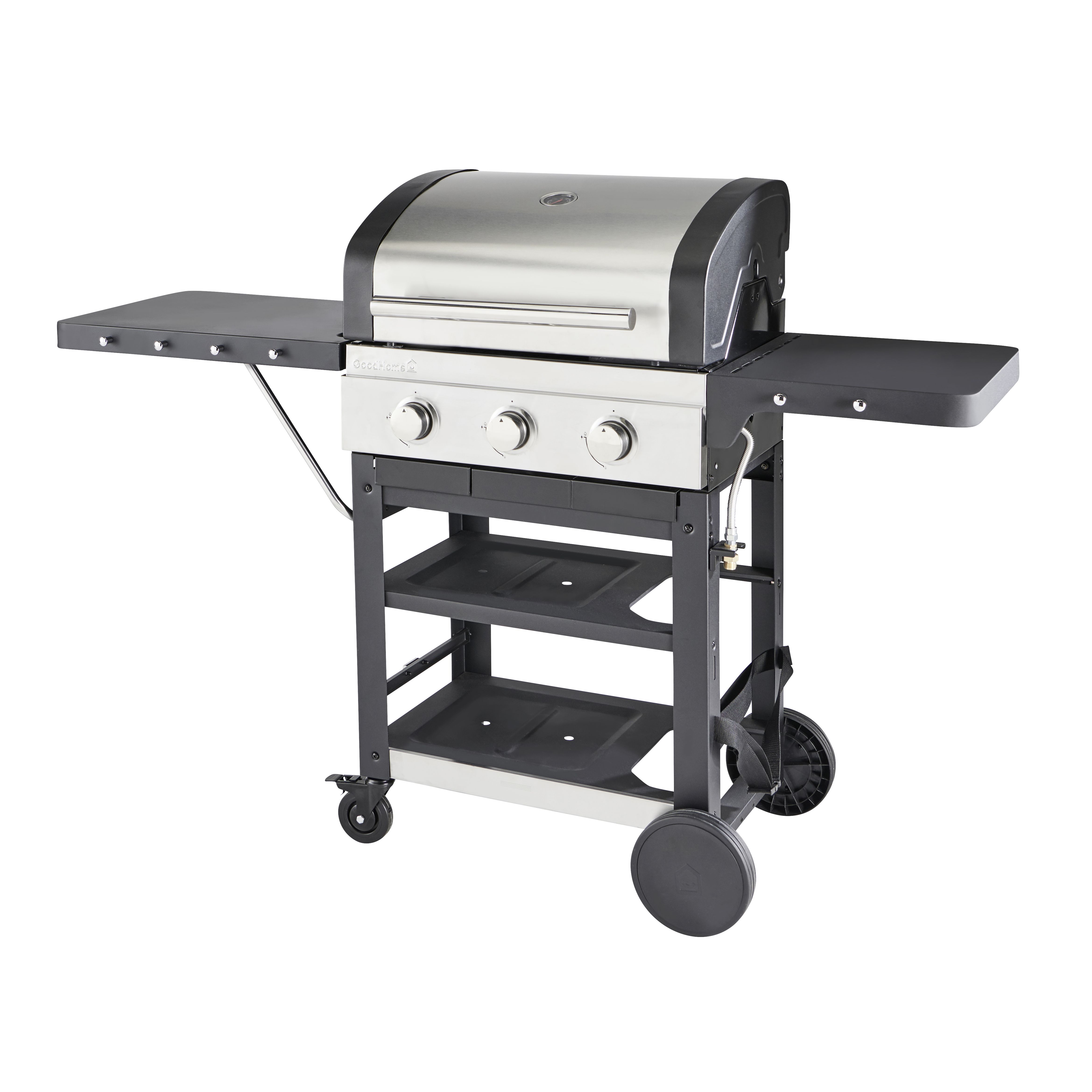 GoodHome Owsley 3.0 Black 3 burner Gas BBQ