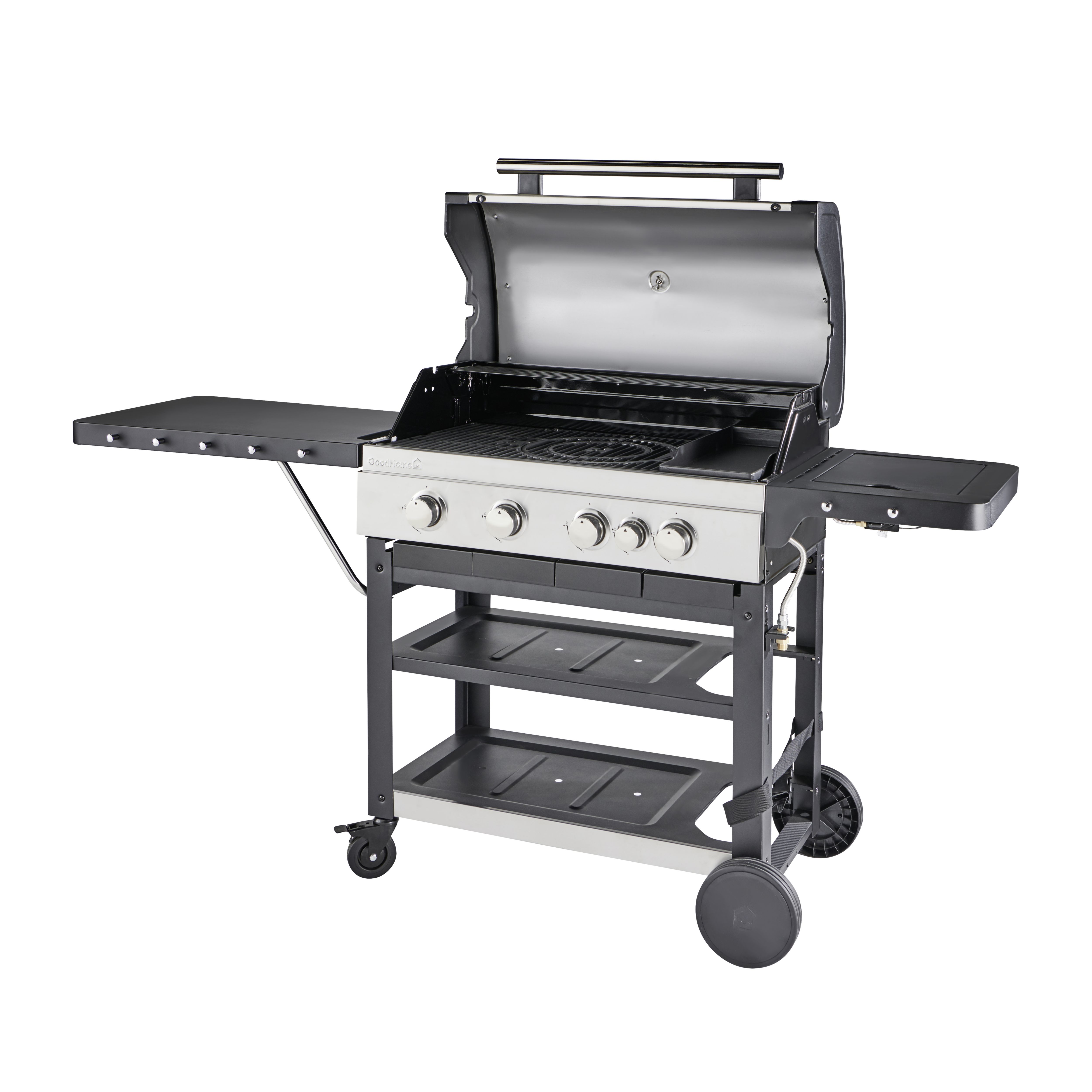 GoodHome Owsley 4.1 Black 4 burner Gas BBQ