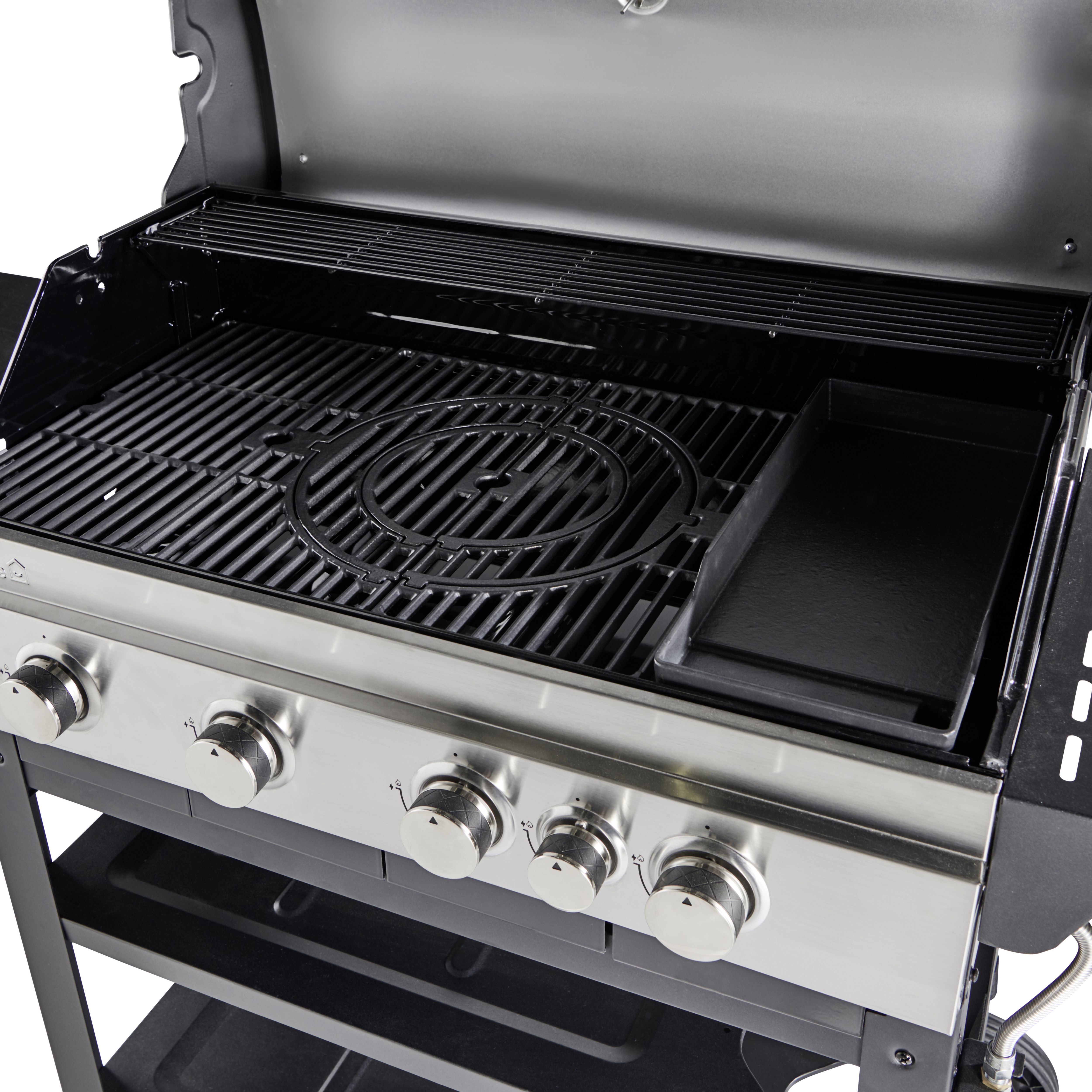 GoodHome Owsley 4.1 Black 4 burner Gas BBQ