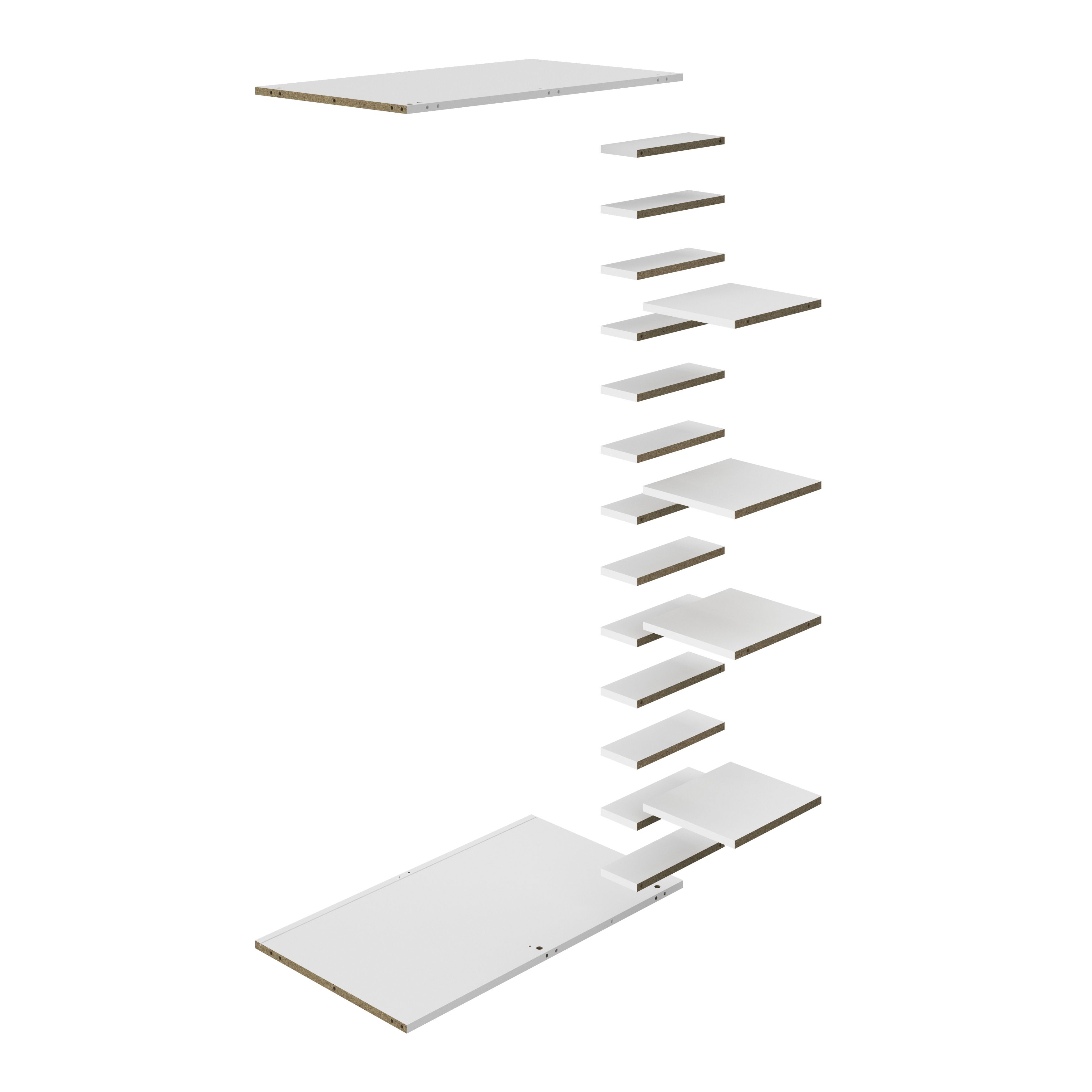 GoodHome Pack 2 1007mm Larder shelf pack DIY at B&Q