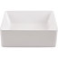 GoodHome Padma White Square Counter-mounted Counter top Basin (W)38.5cm