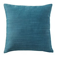 GoodHome Pahea Plain Blue Cushion (L)45cm x (W)45cm