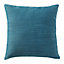 GoodHome Pahea Plain Blue Cushion (L)45cm x (W)45cm
