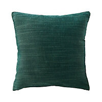 GoodHome Pahea Plain Dark green Cushion (L)45cm x (W)45cm