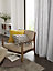 GoodHome Pahea Yellow Chenille Indoor Cushion (L)45cm x (W)45cm