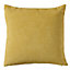 GoodHome Pahea Yellow Chenille Indoor Cushion (L)45cm x (W)45cm