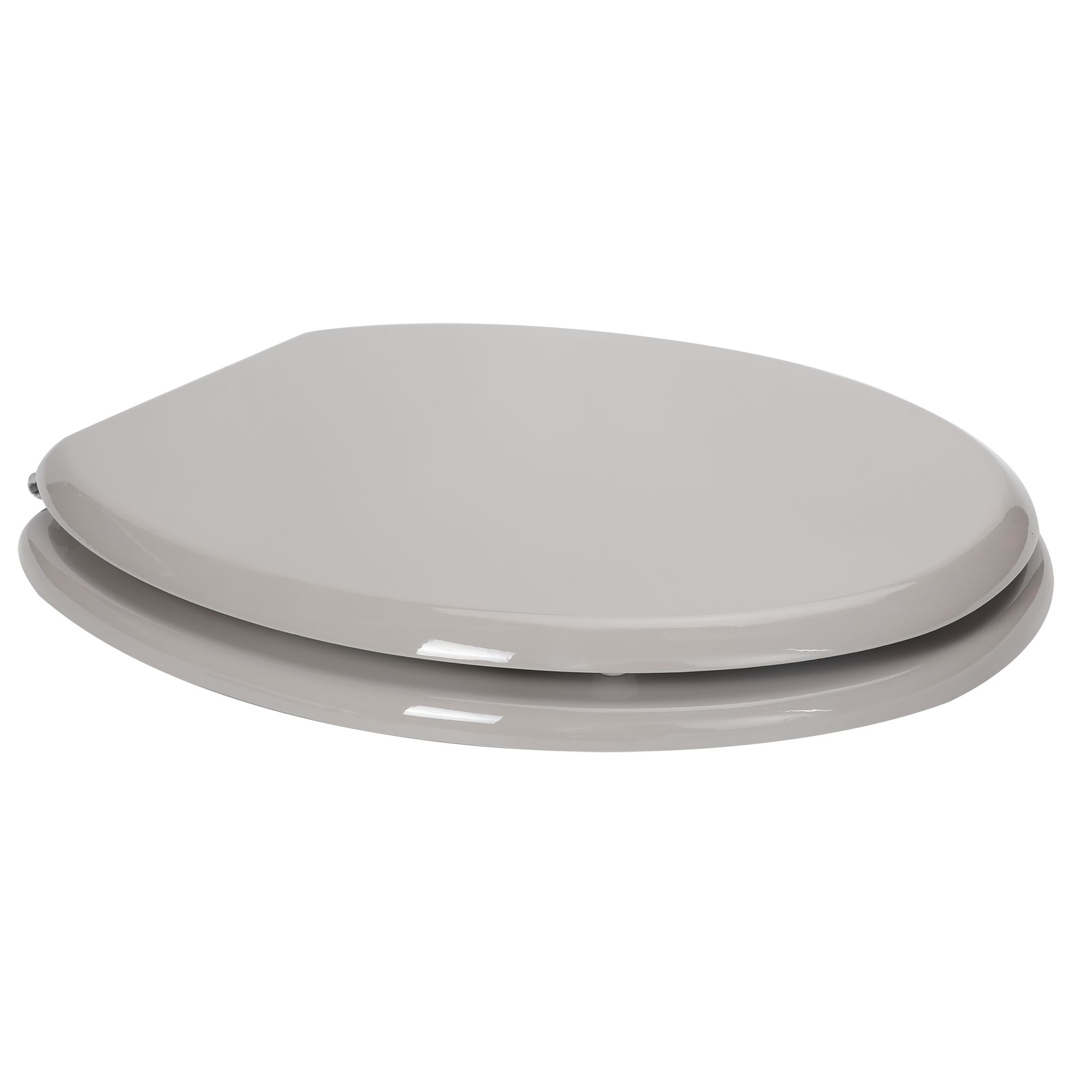 GoodHome Palmi Taupe Round Standard close Toilet seat