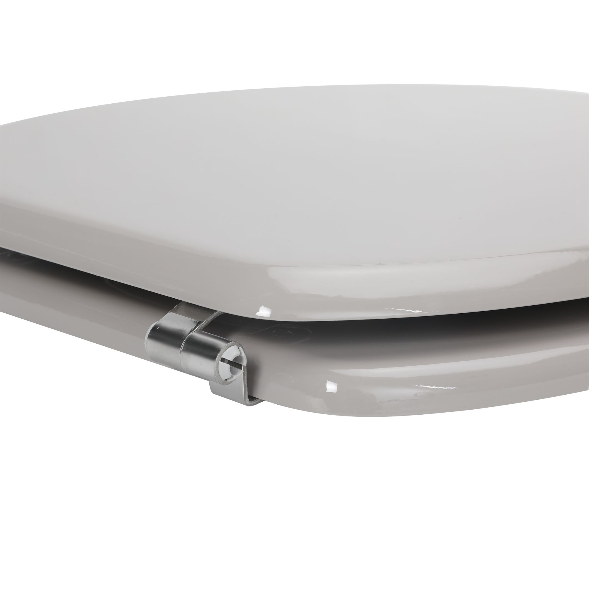 GoodHome Palmi Taupe Round Standard close Toilet seat