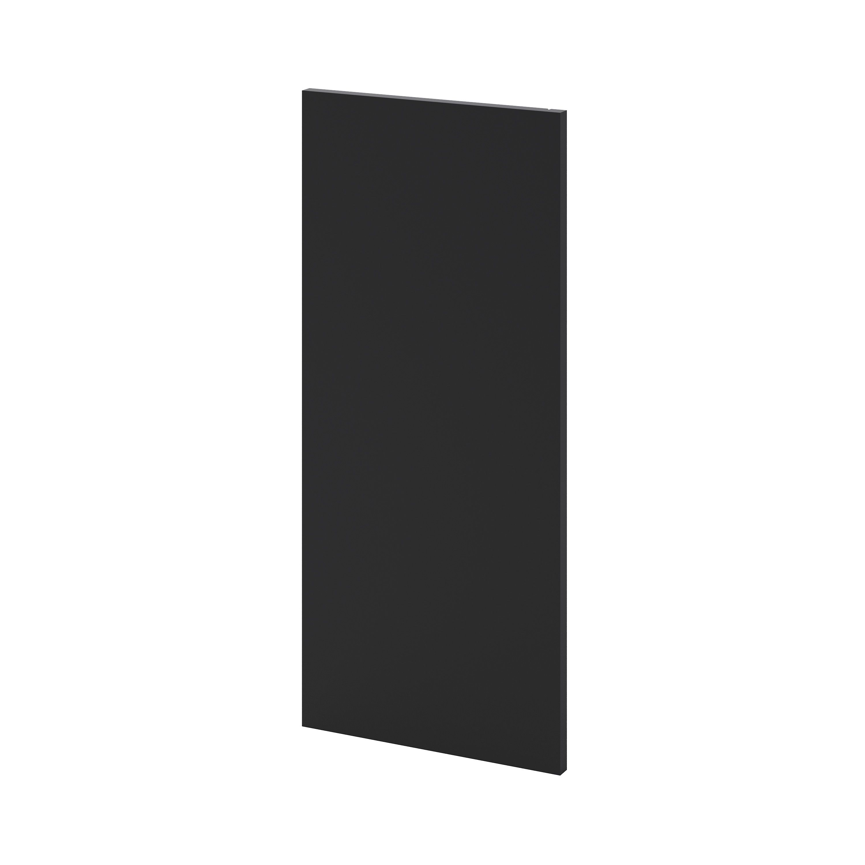 GoodHome Pasilla Matt carbon Matt carbon thin frame slab Standard End panel (H)720mm (W)320mm