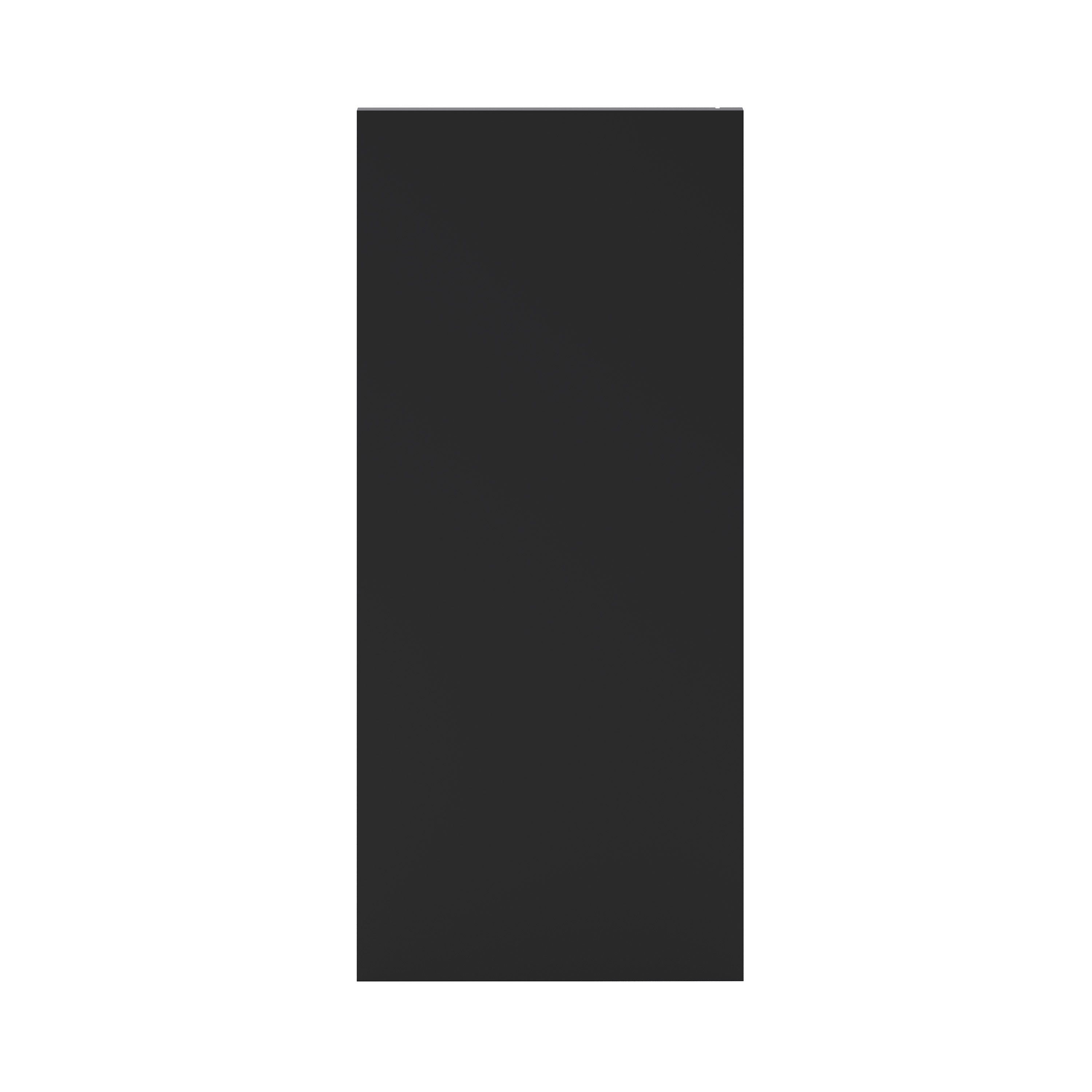 GoodHome Pasilla Matt carbon Matt carbon thin frame slab Standard End panel (H)720mm (W)320mm