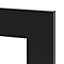 GoodHome Pasilla Matt carbon thin frame slab Glazed Cabinet door (W)300mm (H)715mm (T)20mm