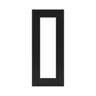 GoodHome Pasilla Matt carbon thin frame slab Glazed Cabinet door (W)300mm (T)20mm