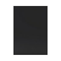 GoodHome Pasilla Matt carbon thin frame slab Highline Cabinet door (W)500mm (H)715mm (T)20mm