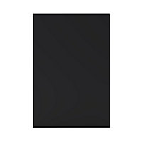 GoodHome Pasilla Matt carbon thin frame slab Standard End panel (H)870mm (W)590mm
