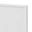 GoodHome Pasilla Matt white thin frame slab Appliance Cabinet door (W)600mm (H)453mm (T)20mm