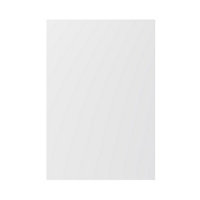 GoodHome Pasilla Matt white thin frame slab Standard End panel (H)870mm (W)590mm