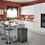 GoodHome Pasilla Matt white thin frame slab Tall appliance Cabinet door (W)600mm (H)723mm (T)20mm