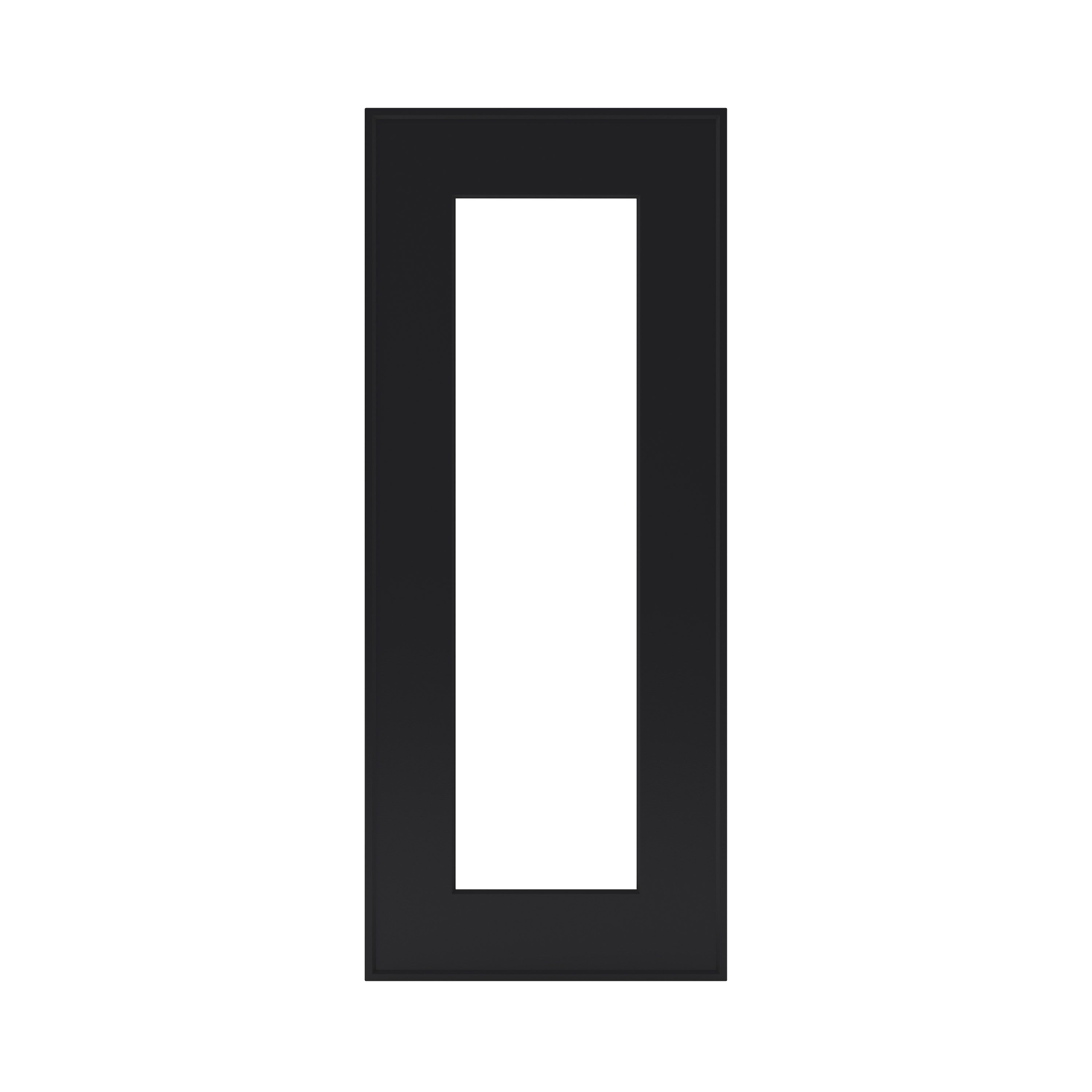 GoodHome Pasilla Thin frame Matt carbon Slab Glazed Cabinet door (W)300mm (H)715mm (T)20mm