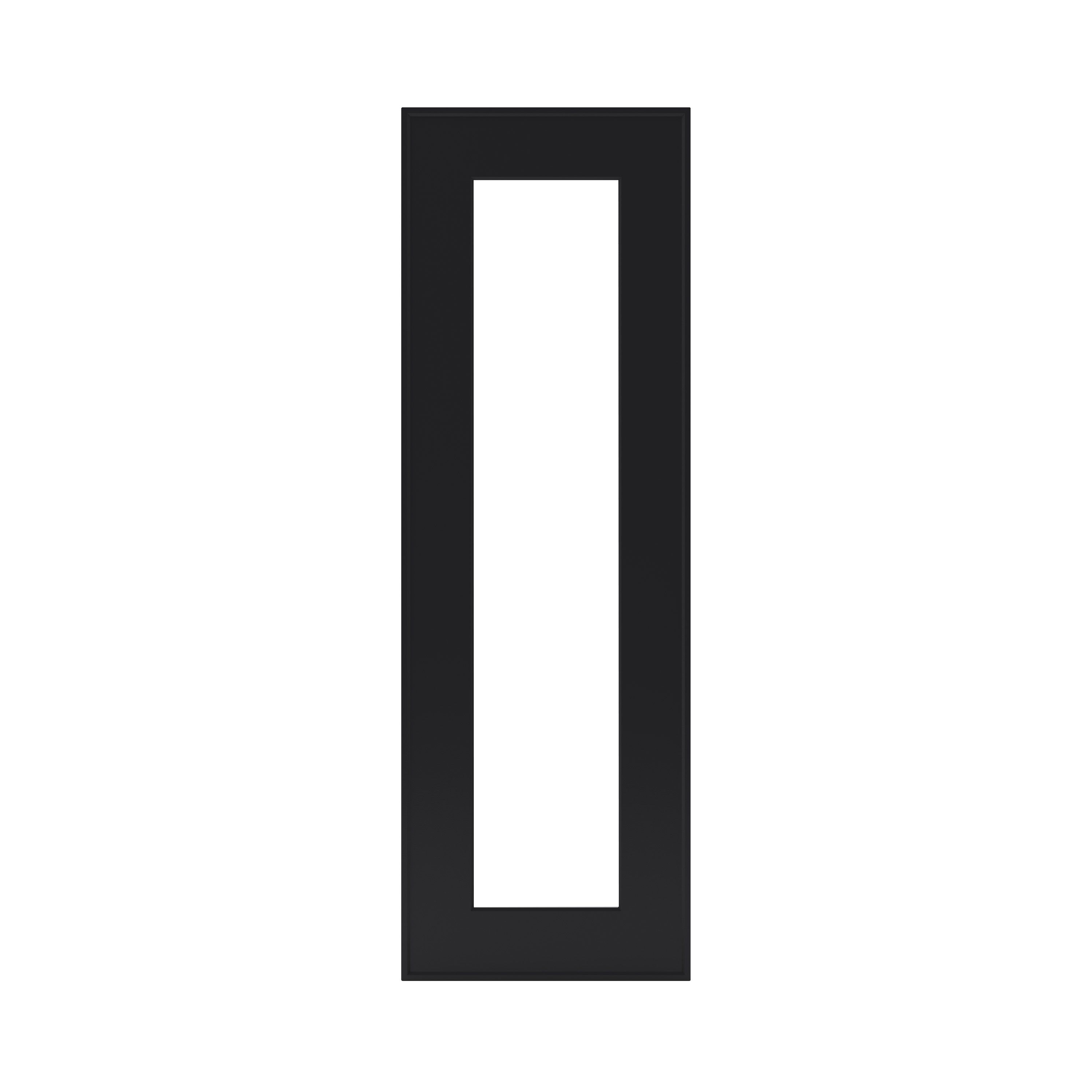 GoodHome Pasilla Thin frame Matt carbon Slab Glazed Tall glazed Cabinet door (W)300mm (H)895mm (T)20mm