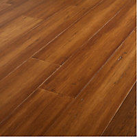 GoodHome Pattaya Brown Bamboo Real wood top layer flooring, 1.67m² Pack