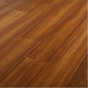 GoodHome Pattaya Brown Natural wood effect Bamboo Engineered Real wood top layer flooring, 1.67m² Pack of 14