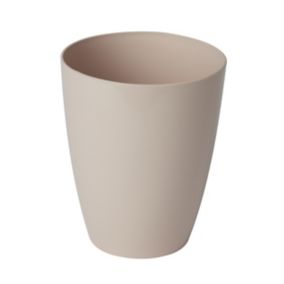 GoodHome Peach whip Plastic Circular Plant pot (Dia) 13.1cm, (H)16cm, 1.5L