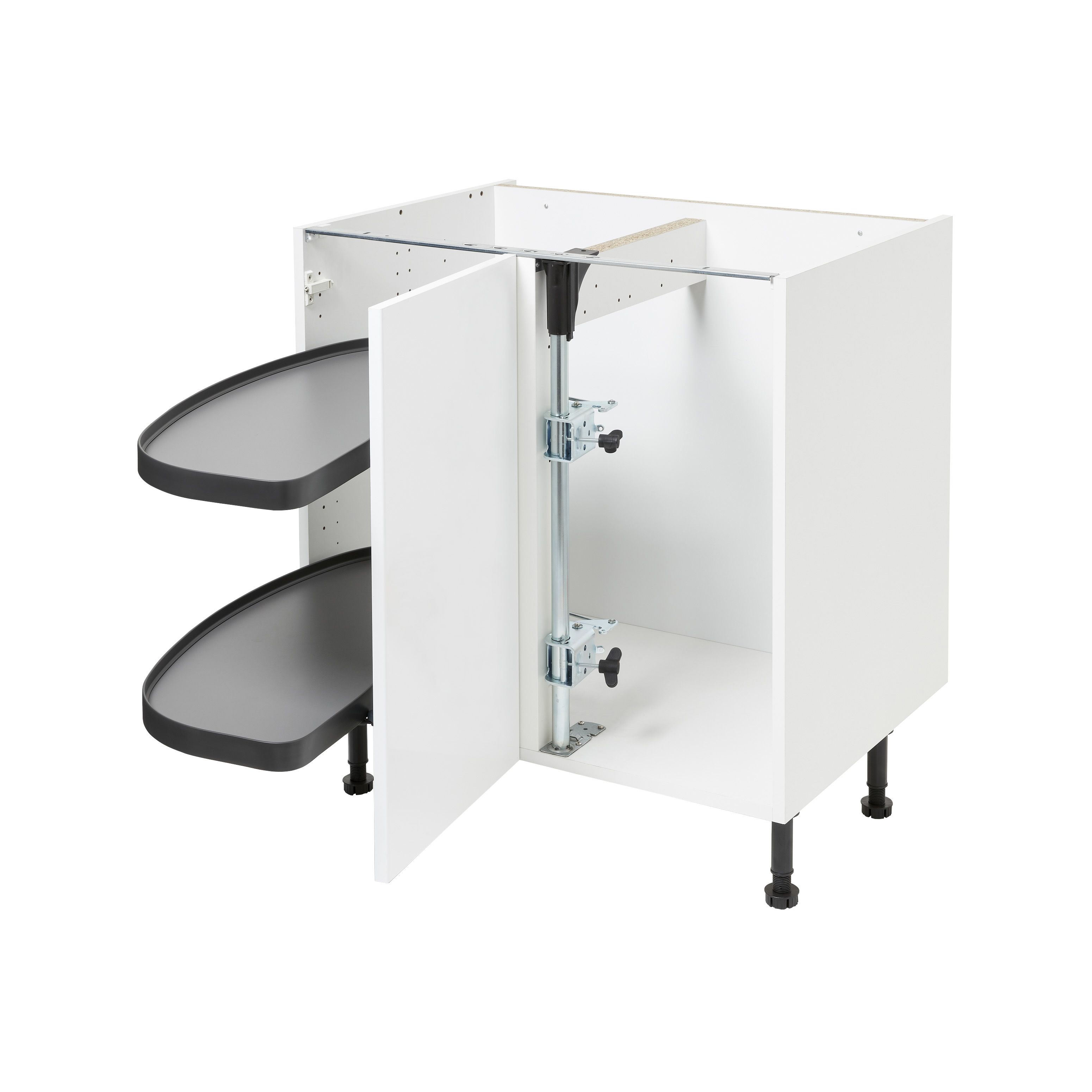 GoodHome Pebre Anthracite Softclose Pull out storage, (H)698mm (W