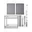GoodHome Pebre Grey 40cm Pull-out storage