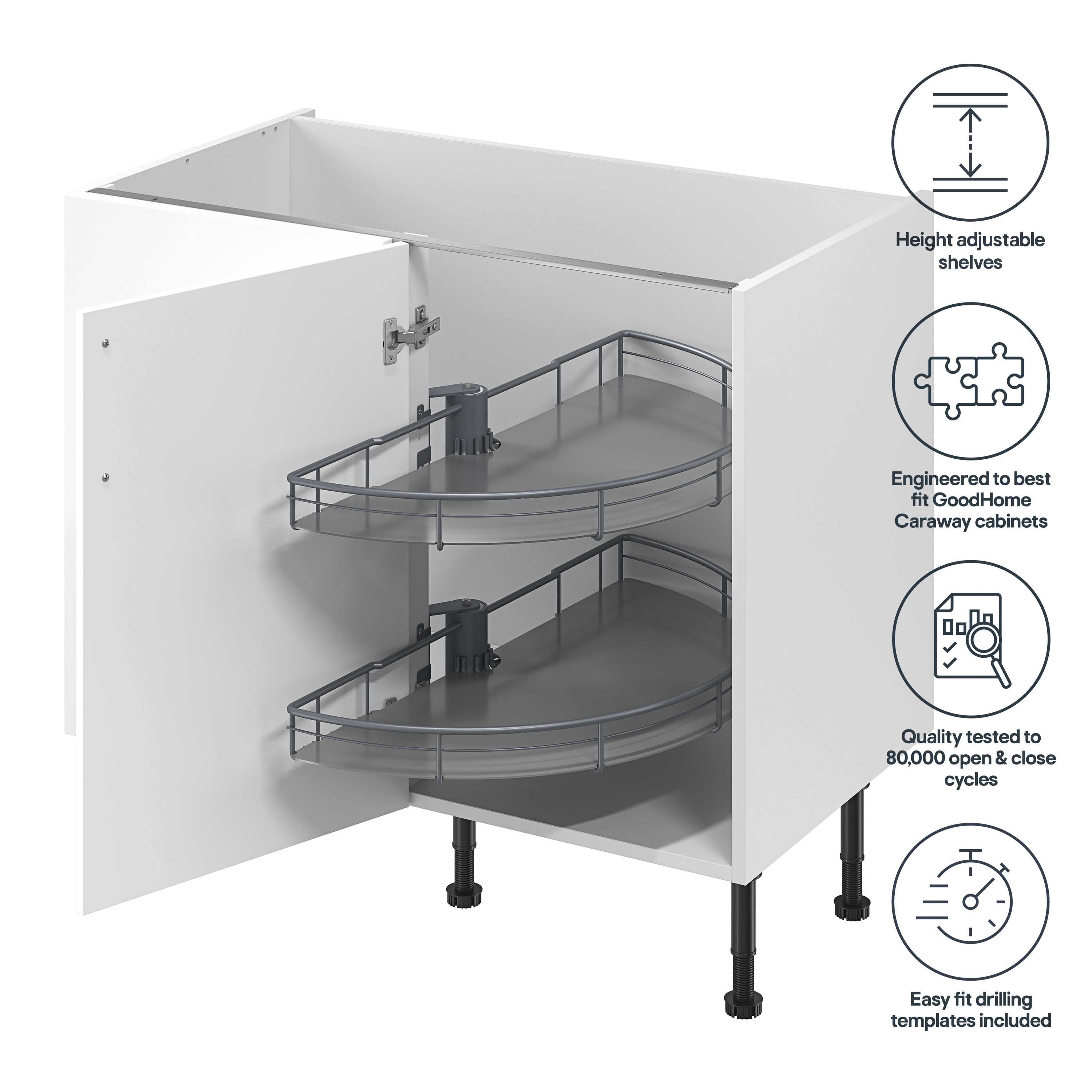 Corner cupboard deals carousel b&q