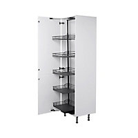 GoodHome Pebre Grey Larder 60cm Pull-out storage