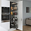 GoodHome Pebre Grey Soft-close Larder Pull-out storage
