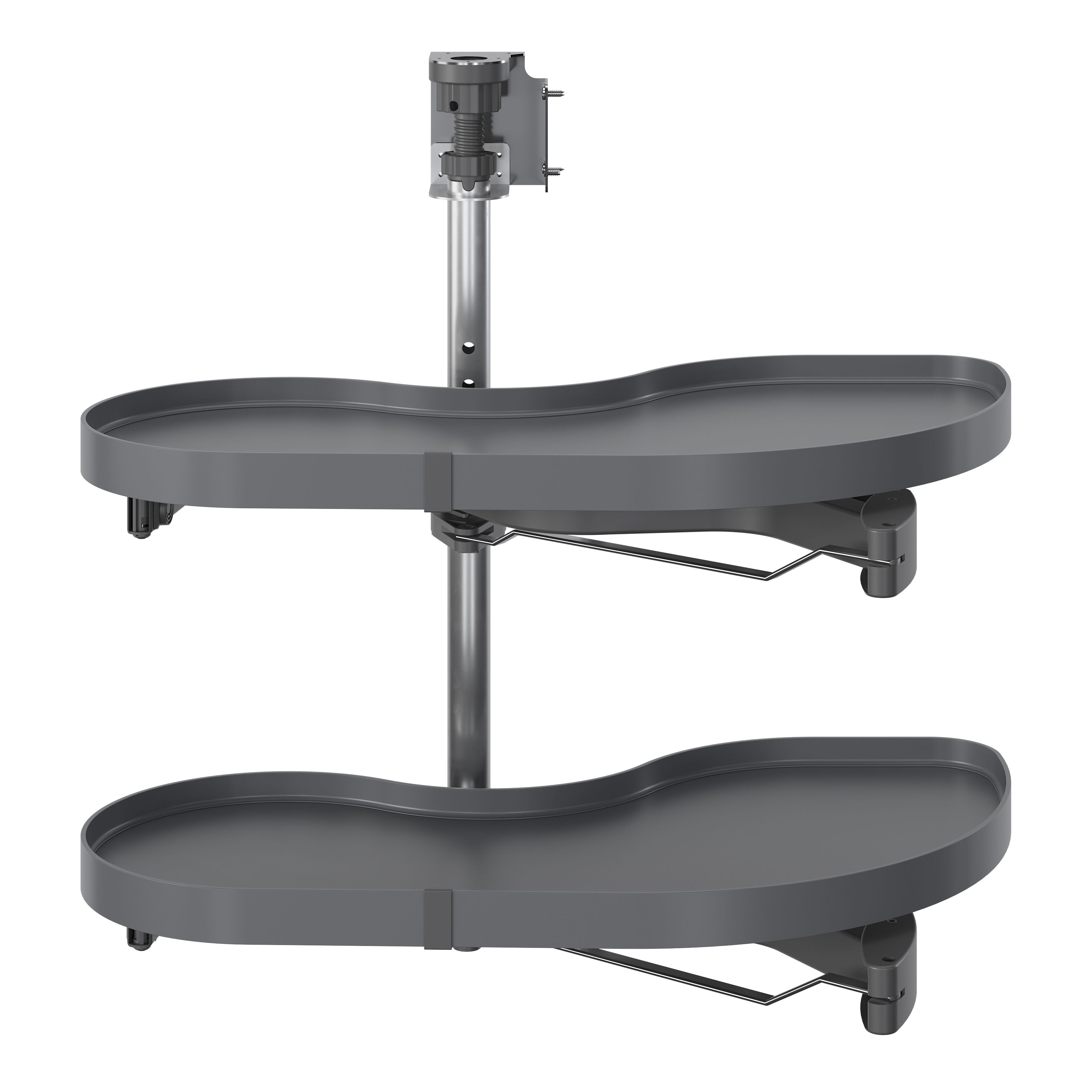 GoodHome Pebre Grey Softclose LH Corner 80cm Pullout storage