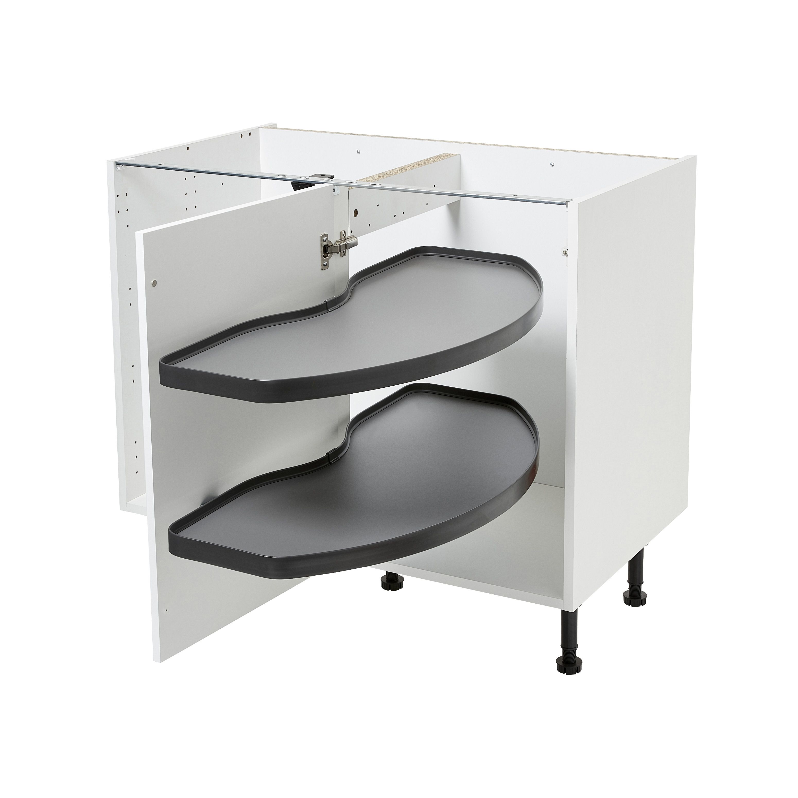 GoodHome Pebre Matt Anthracite LH Pull out storage, (H)698mm (W)865mm DIY at B&Q