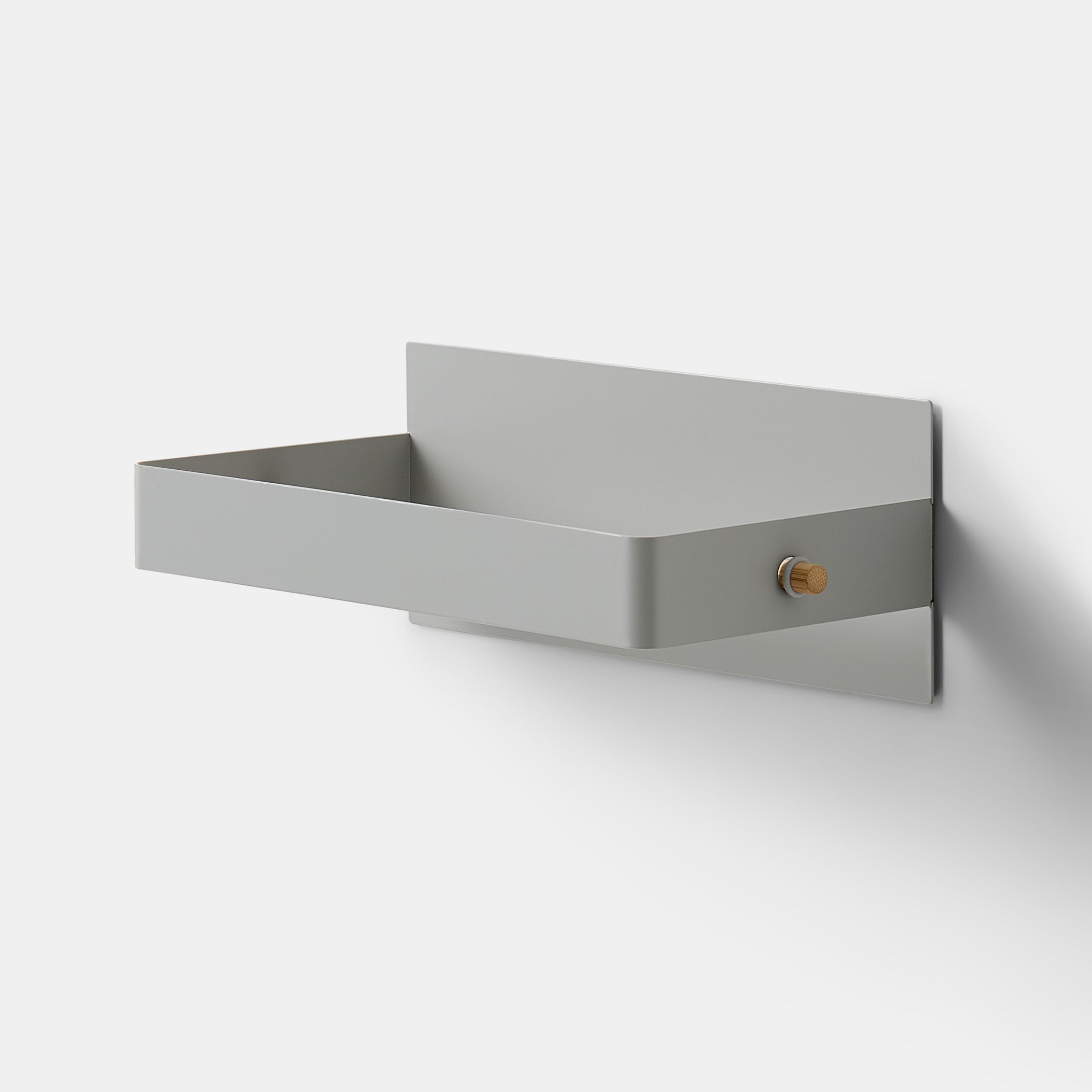 GoodHome Pecel Grey Magnetic Paper roll holder