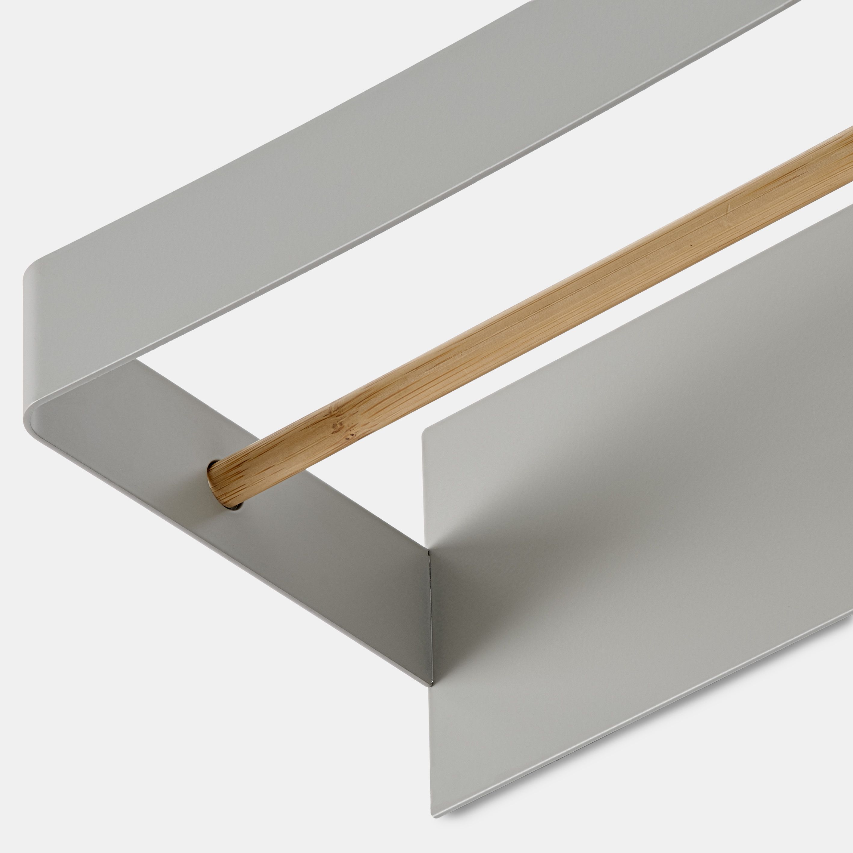 GoodHome Pecel Grey Magnetic Paper roll holder