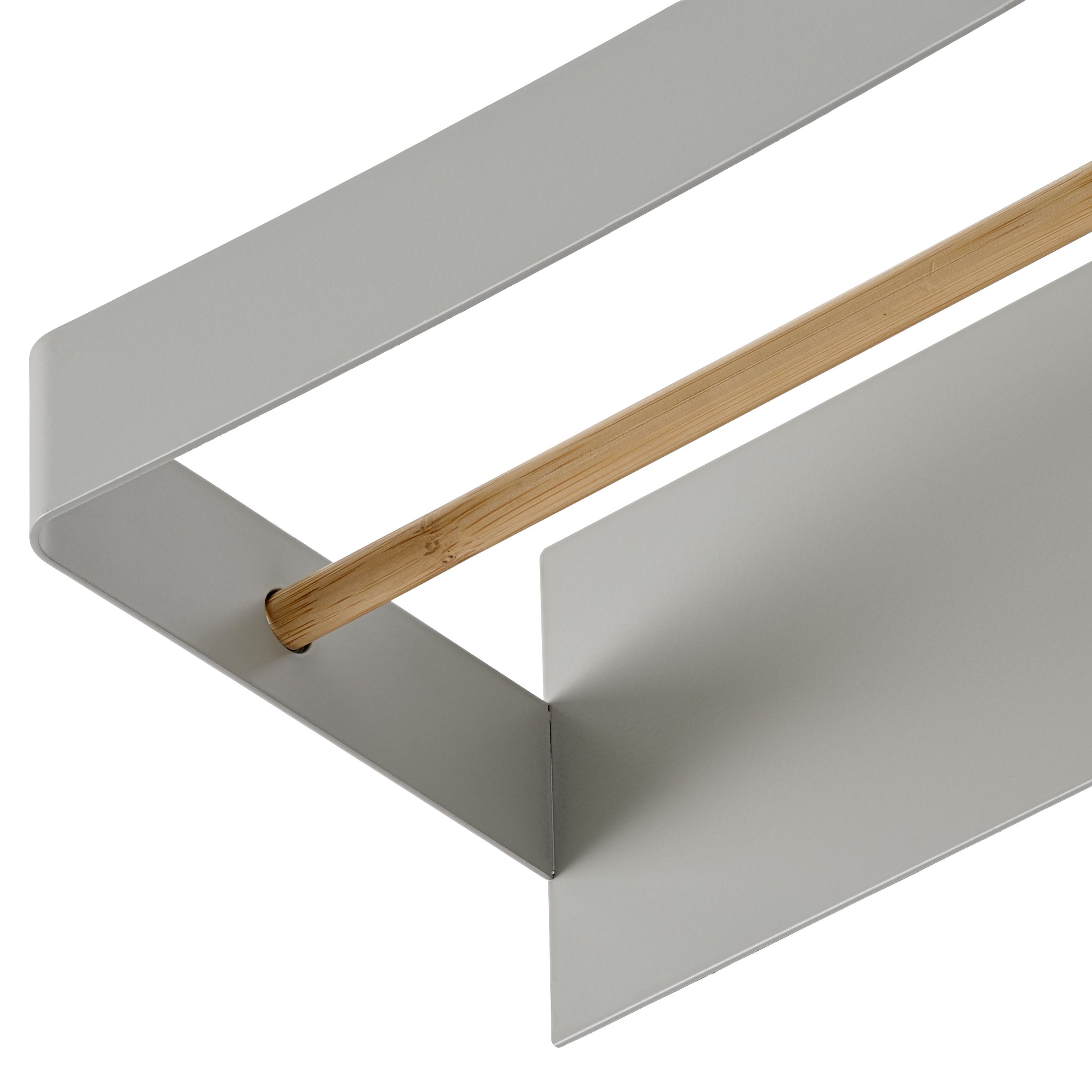 GoodHome Pecel Grey Magnetic Paper roll holder