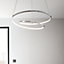 GoodHome Pegmati Chrome effect LED Pendant ceiling light, (Dia)580mm