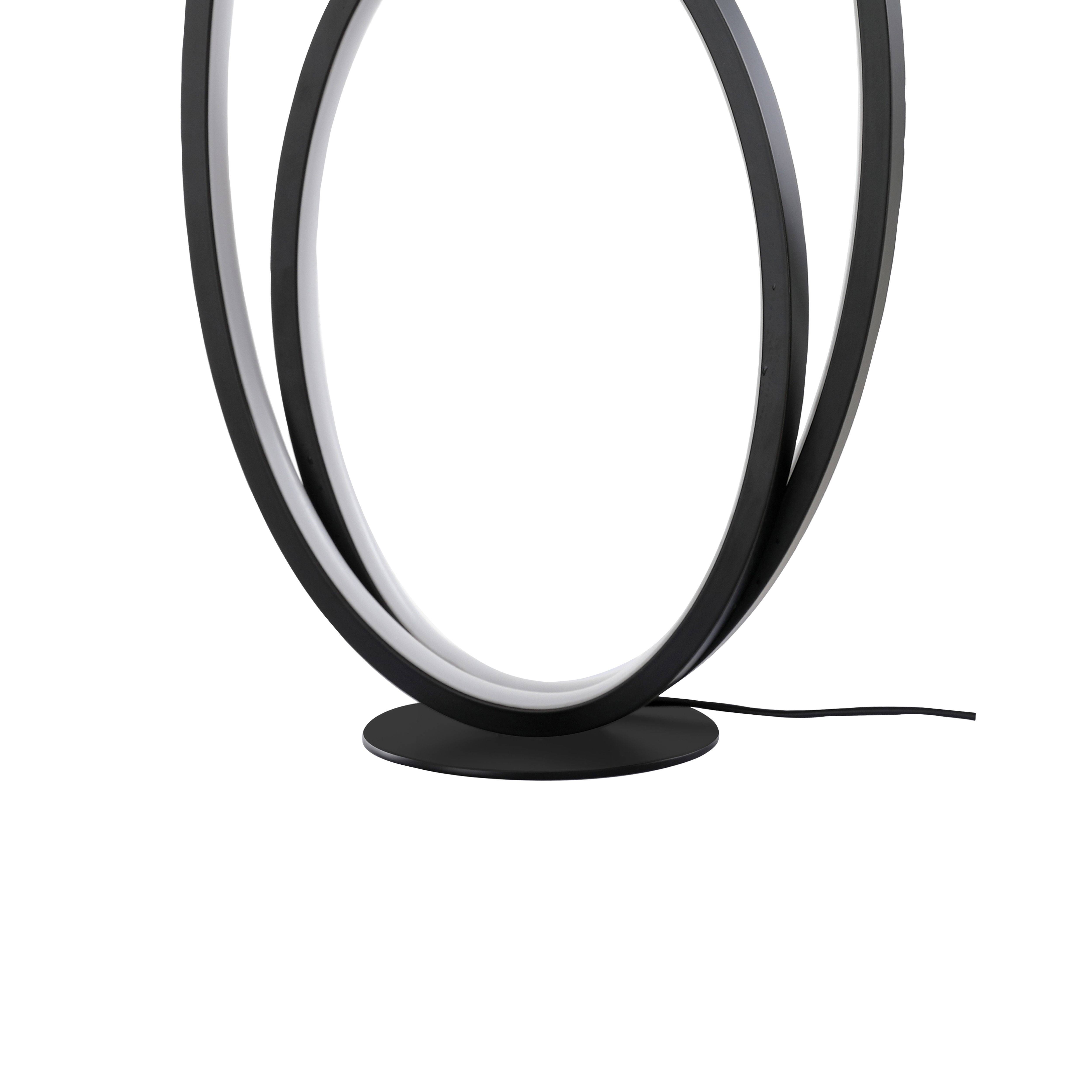 GoodHome Pegmati Matt Black Integrated LED Table lamp