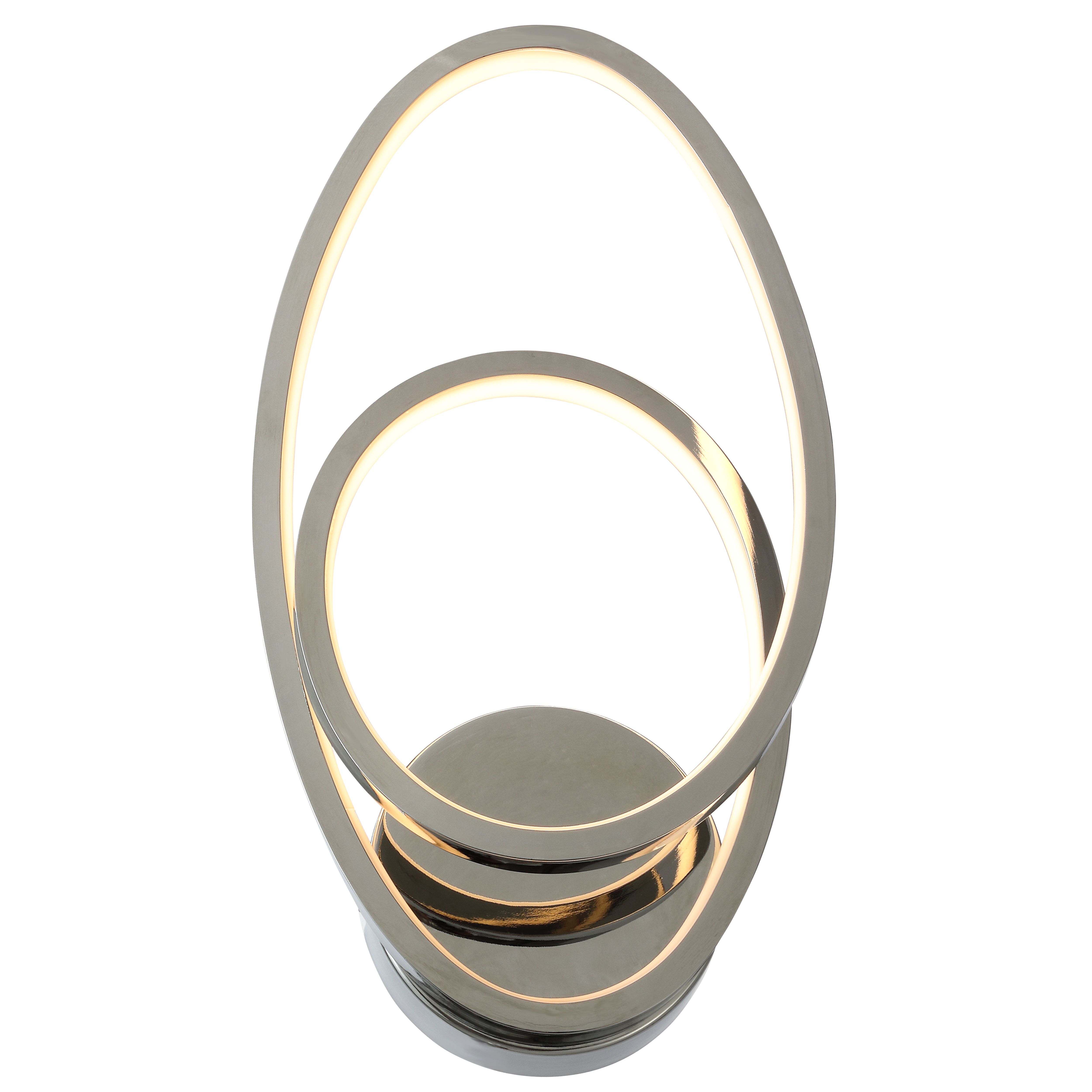 GoodHome Pegmati Modern Silver effect Wired LED Wall light