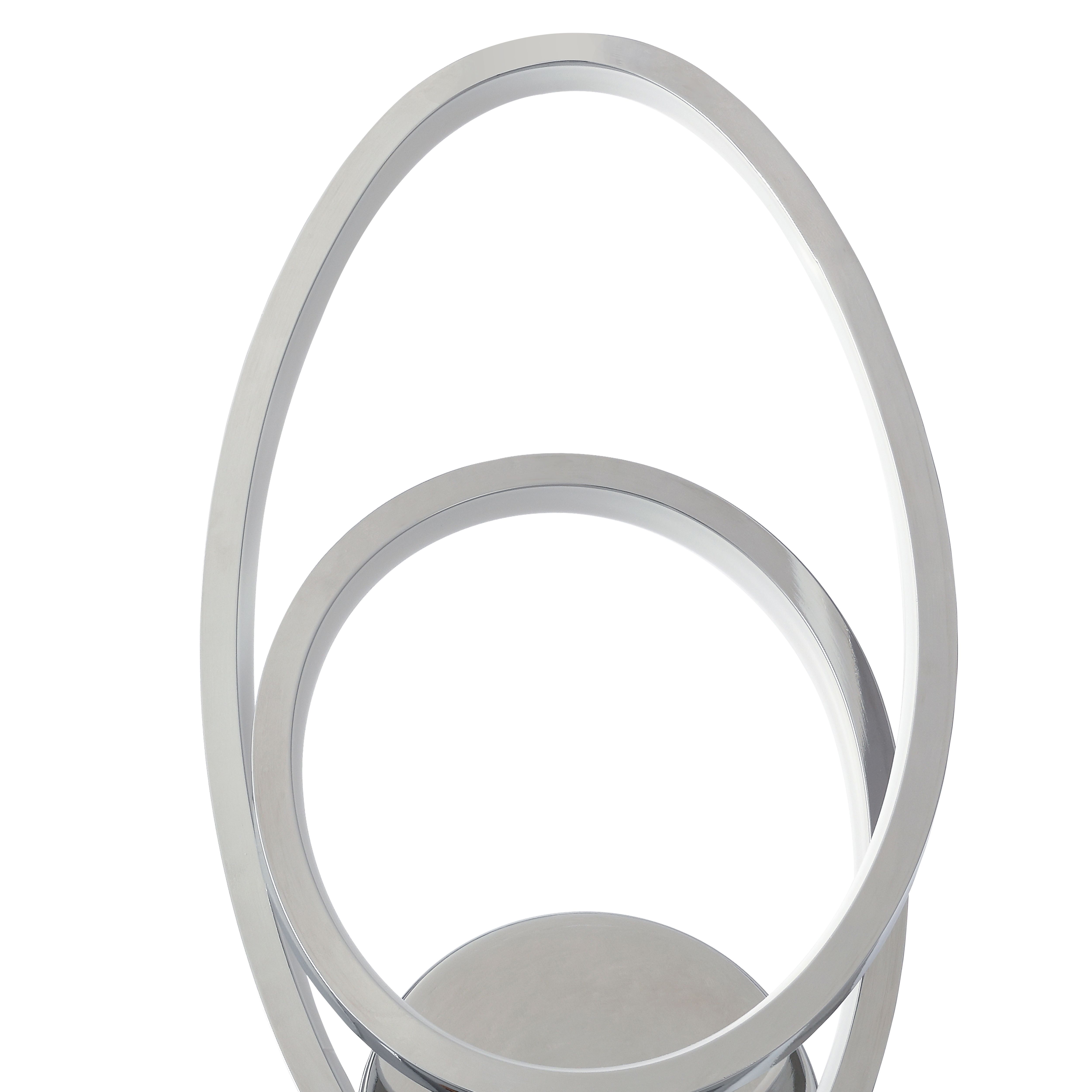 GoodHome Pegmati Modern Silver effect Wired LED Wall light