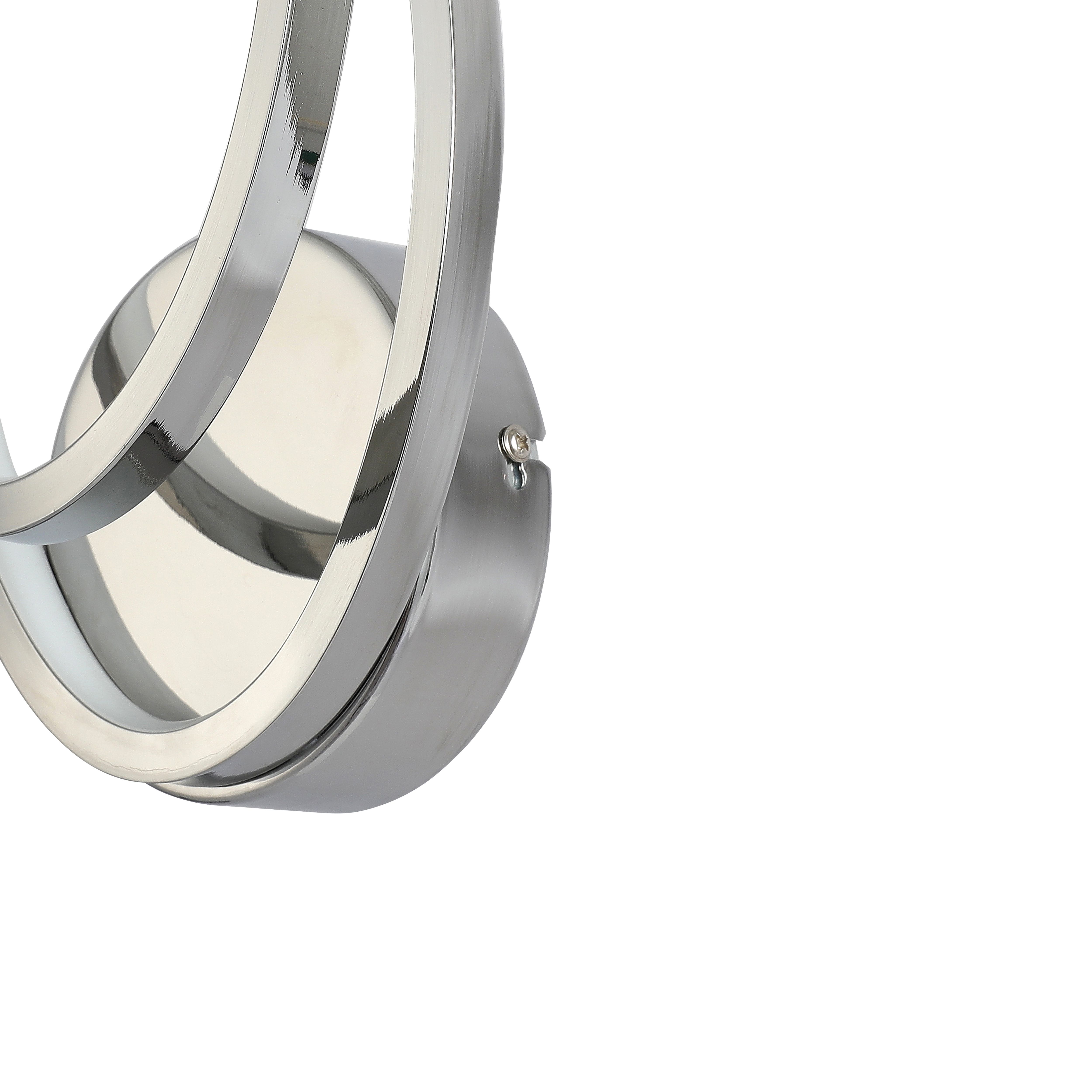 GoodHome Pegmati Modern Silver effect Wired LED Wall light