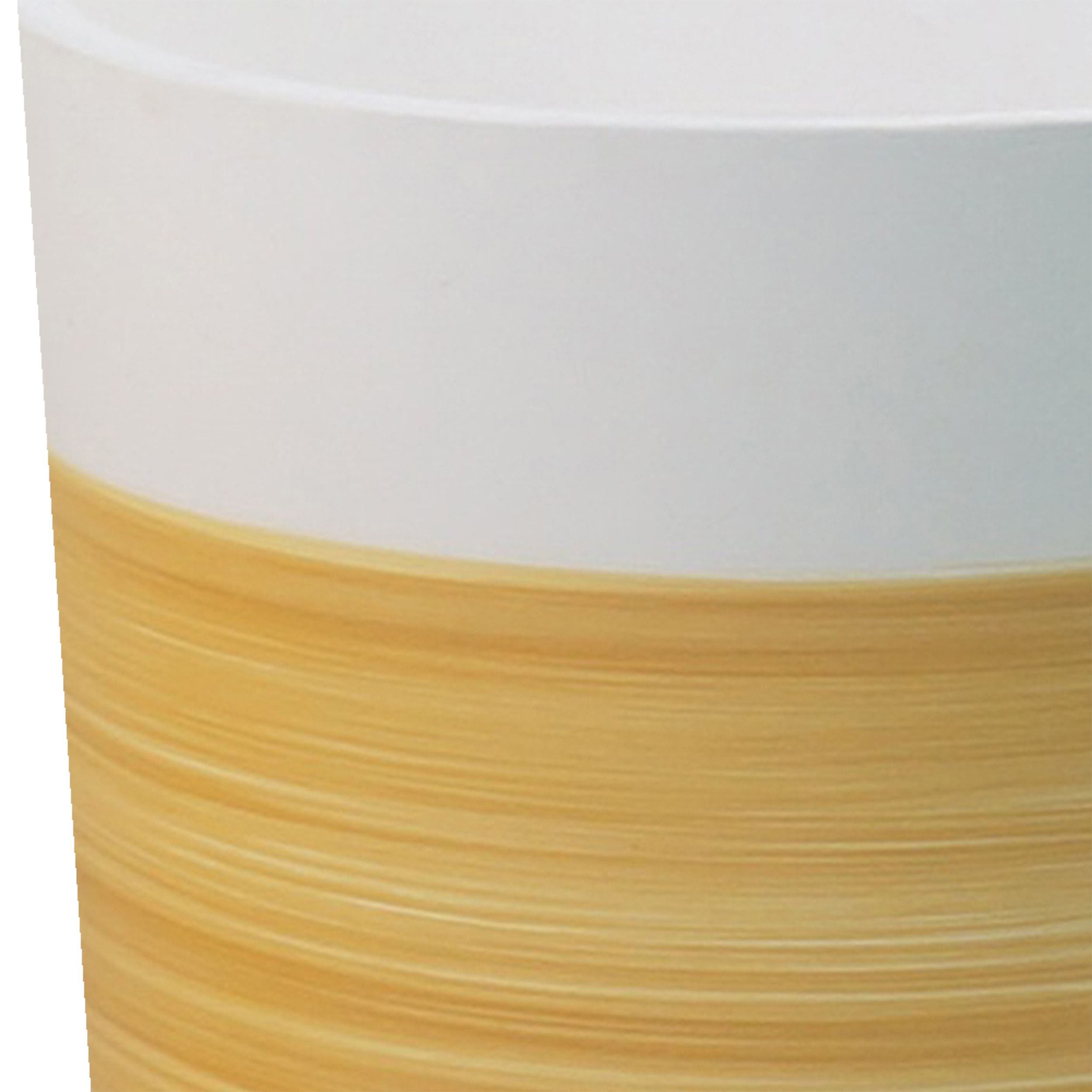 GoodHome Penan White Wood effect Cement Circular Plant pot (Dia)38cm