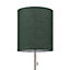GoodHome Penistone Brushed Green Chrome effect Straight Table lamp