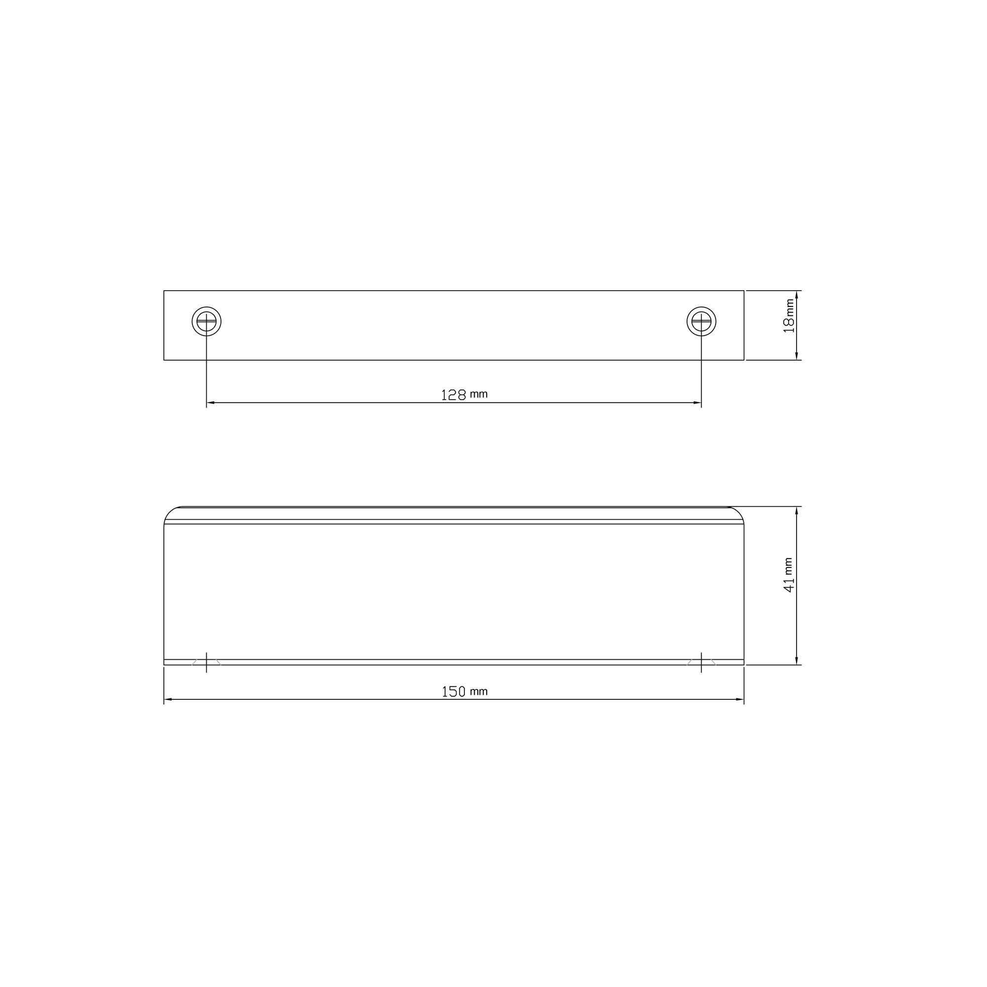 GoodHome Pequin Satin Nickel effect Kitchen cabinets Straight Pull Handle (L)15cm (D)41mm, Pack of 2
