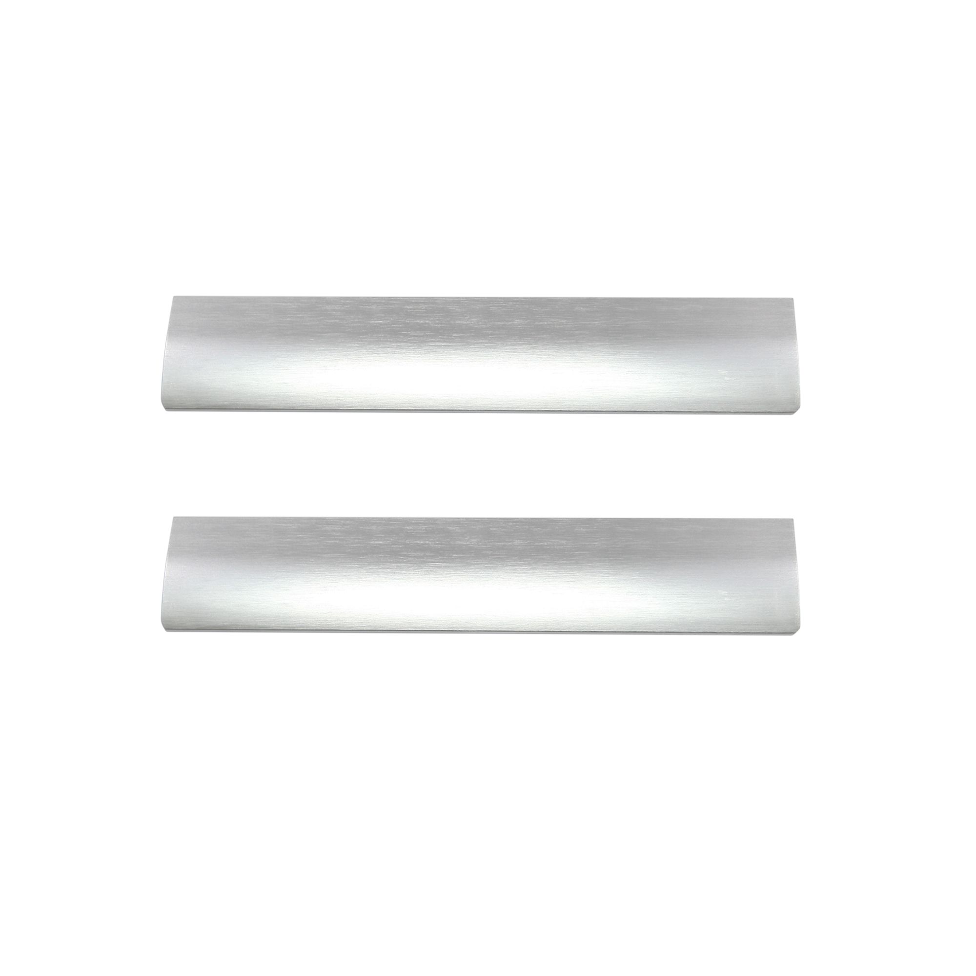 GoodHome Pequin Satin Nickel effect Kitchen cabinets Straight Pull Handle (L)15cm (D)41mm, Pack of 2