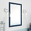 GoodHome Perma Blue Rectangular Wall-mounted Bathroom Mirror (H)70cm (W)50cm